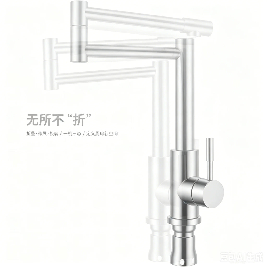 Foldable Kitchen Faucet Pot Filler Faucet Telescopic Cold And Hot Water Mixing Faucet Rotating Sink Faucet Tap