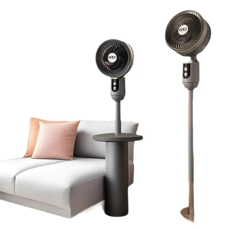 Household Floor Fan Three-speed Wind Silent Electric Fan Floor High Wind Air Circulation Fan Dual-purpose Fan WithUniversal Head