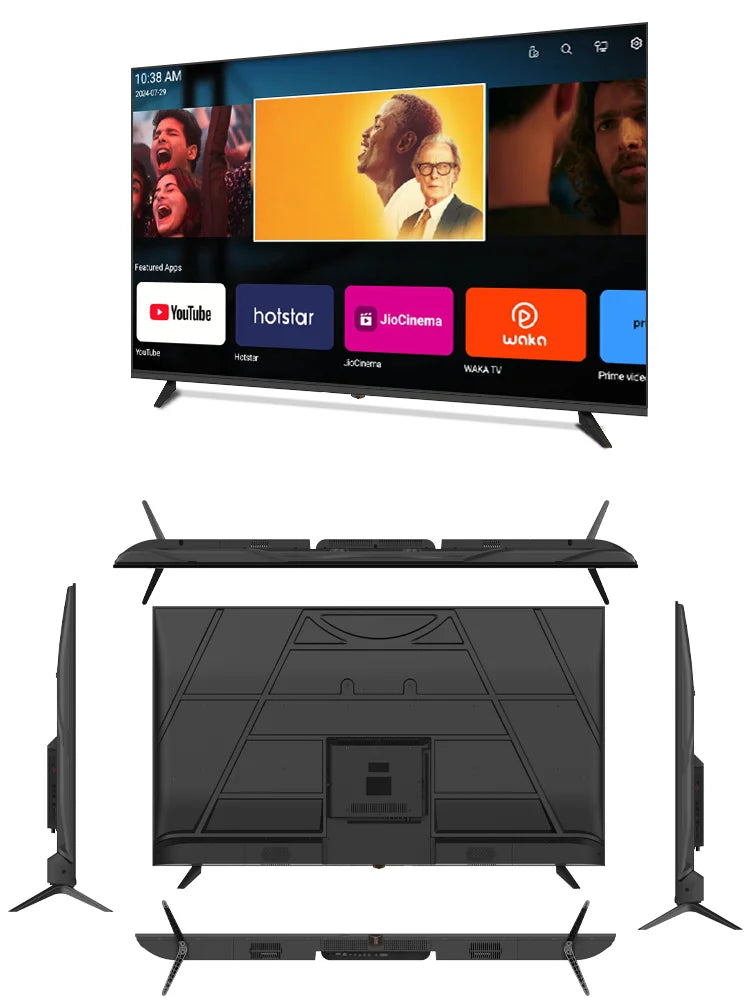 Large Screen UHD 70 Inch Television 32 43 50 55 65 75 85 98 100 Inches Fhd Android Led Lcd Smart Tvs with Wifi