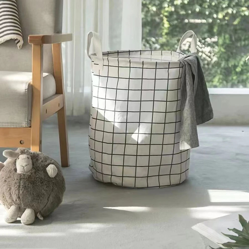 Large Capacity Laundry Storage Dirty Clothes Storage Basket with Handle Hamper Collapsible Laundry Basket Bathroom Accessories