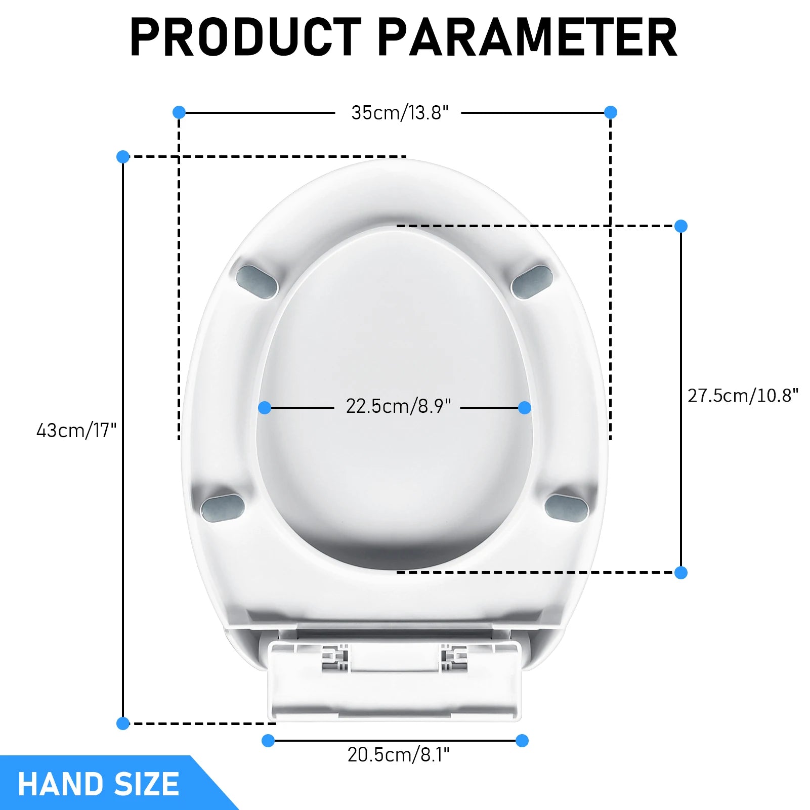 Toilet Seats with Slow Close Hinges Cover Toilet Accessory Portable Slow Down Seat Cover Bathroom Fixture Toilet Parts