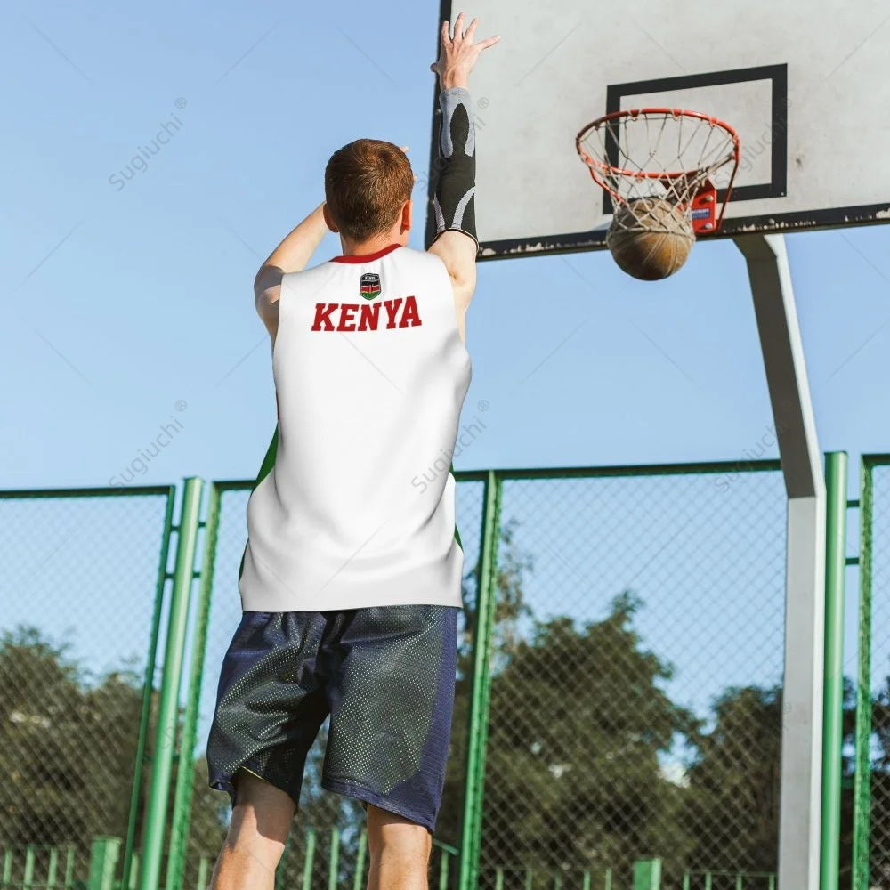 Kenya Flag Men Basketball Sports Running Fitness Multifunction Sleeveless tshirt Exclusive Custom Name Nunber