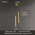 Modern LED Long Pendant Light  Kitchen Ceiling Lamp Bedroom Bedside Lamp Dining Counter Decoration Chandelier Indoor Lighting