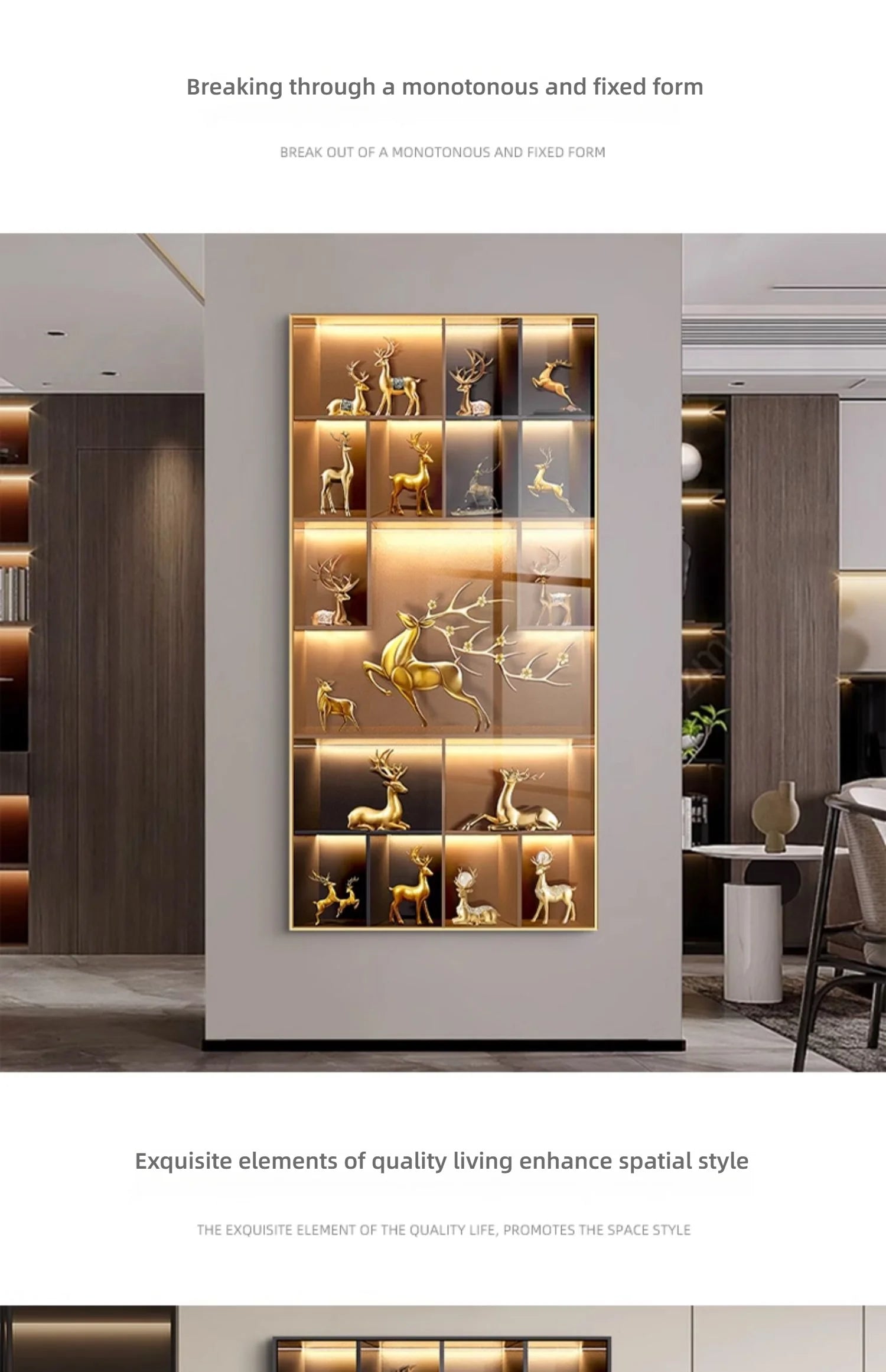 Modern Light Luxury Entrance LED Decorative Painting Home Decoration Living Room Bedroom Sofa Background Corridor Mural Light