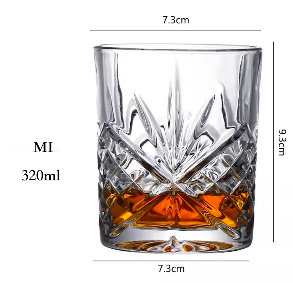 Whiskey Glasses,Scotch Glasses,Old Fashioned Whiskey Glasses/Perfect Gift for Scotch Lovers/Style Glassware for Bourbon/Rum
