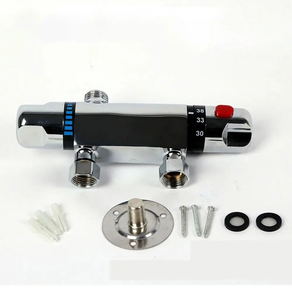 Exposed Bar Shower Mixer Valve Tap Bar Wall Mounted Chrome 1/2 Home Bathroom Modern Bathroom Accessories