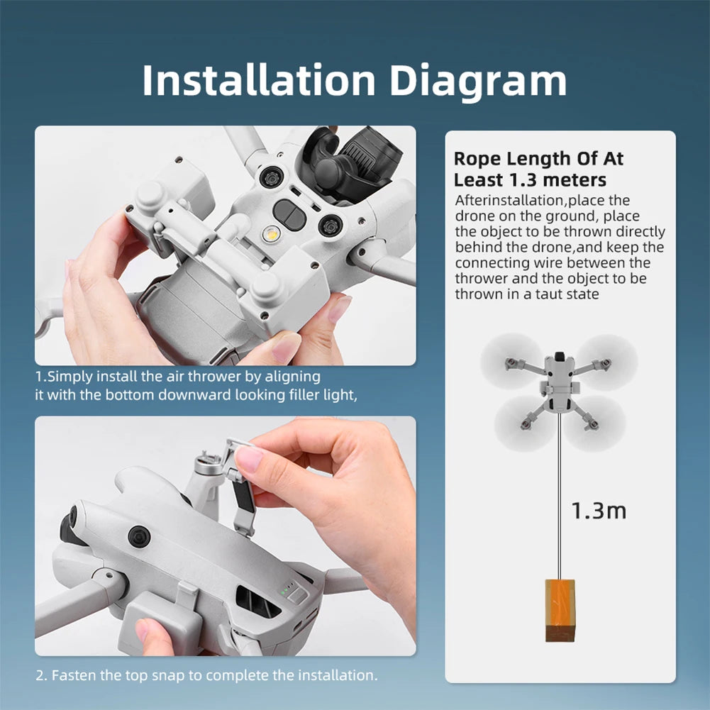 Drone Thrower Fishing Wedding Drone Air Drop Device Drone Air Drop Thrower System for DJI Mini 4 Pro Drone Accessories