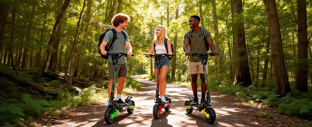 EOEOTWO 1200W Off Road Electric Scooter for Adults 48V Long Range E-Scooter 30MPH Fast Speed 11" Tubeless Tire Foldable Kick Scooter