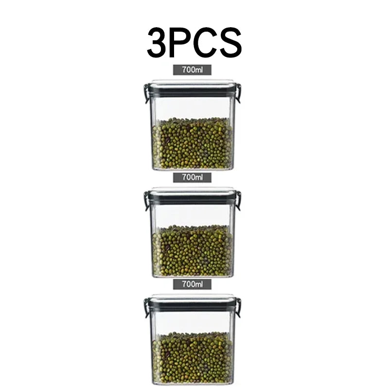 Kitchen Food Storage Containers Organizers for Pantry Fridge Organizer Jars With Lid Plastic Storage Container Spices Boxes