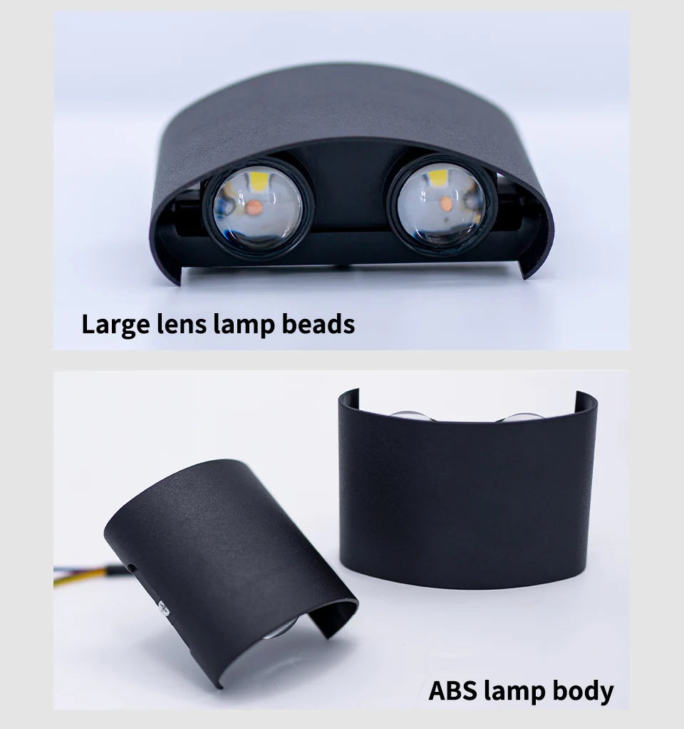 LED Wall Light Waterproof Outdoor Indoor Lighting IP65 AC100-240V Up and Down LED Wall Lamp 2w 4w for Garden Stair Night Light