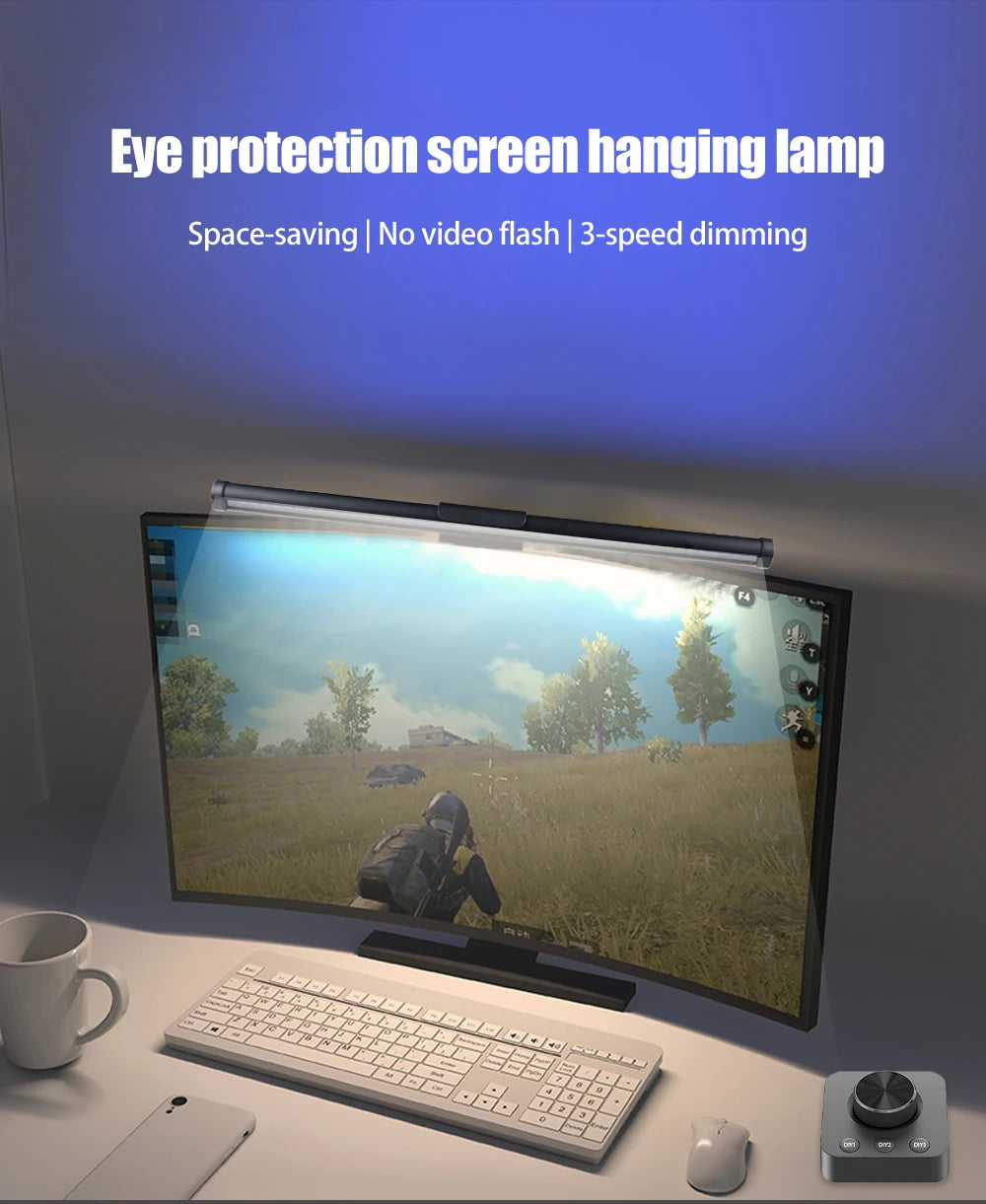 Smart RGB Monitor Light Bar Led Lights Wifi Dimmable Setup Gaming Room Decor Lightbar PC Screen Hanging Remote Control Desk Lamp