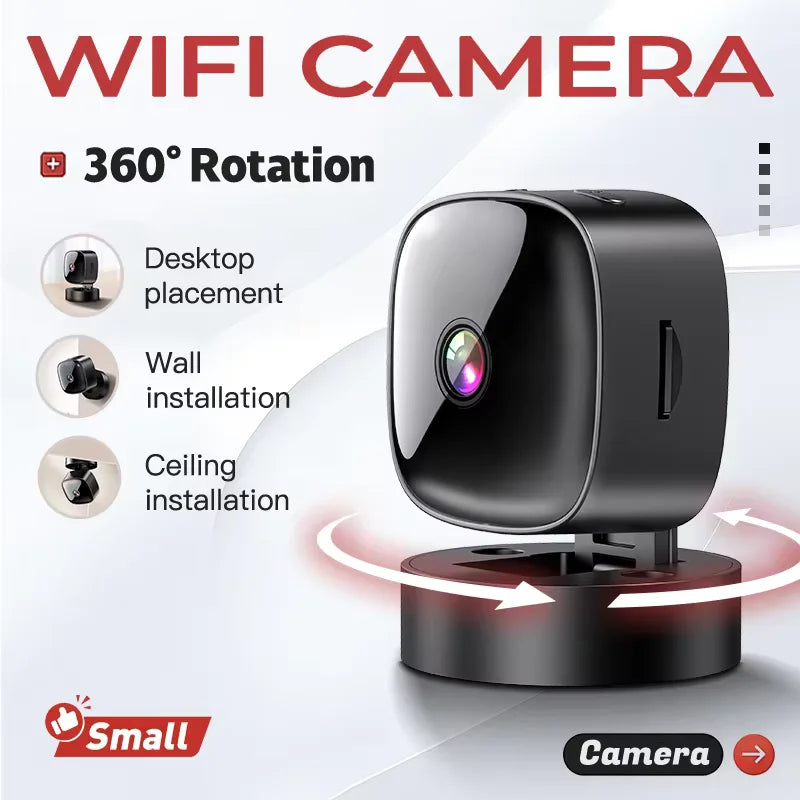 WiFi Camera Wireless Night Vision Camera HD Mini Camera Security Montion Detection Home Anti theft USB Camera Wall use