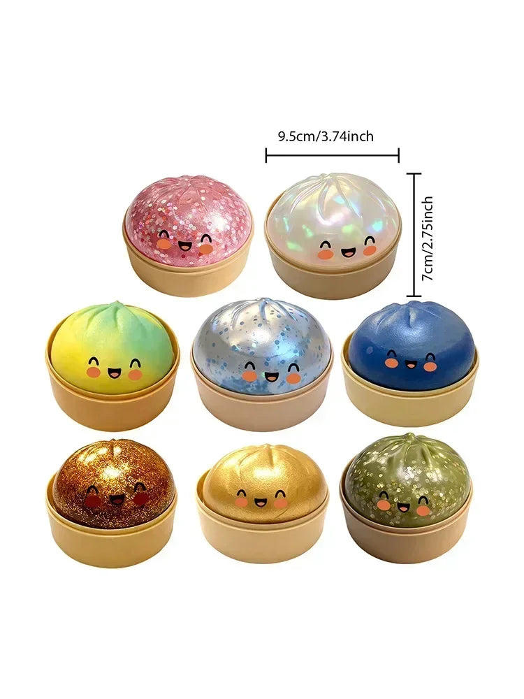 Viral Dumpling Squishy ULTRA RARE Gold Glitter Hidden Edition Dumpling Squishies Squishy Dumpling Slow Rise Stress Relief Soft.