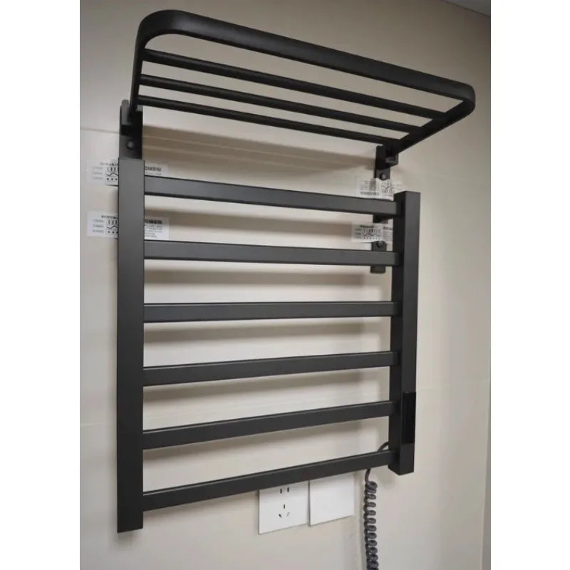 4-layer Intelligent Electric Heated Towel Rack Dryer With Fast Sterilization And Wall Mounted  No drilling required