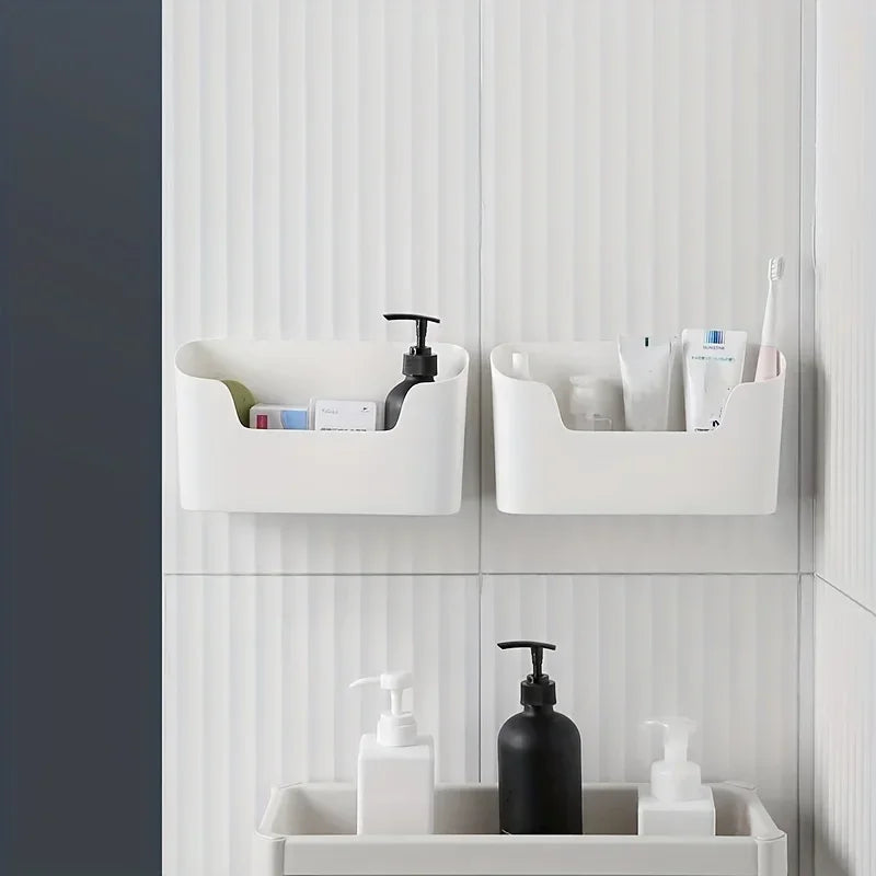 1pc Multi-Purpose Wall-Mounted Storage Box for Home and Office - Space-Saving Cabinet Door Organizer for Kitchen, Bathroom,