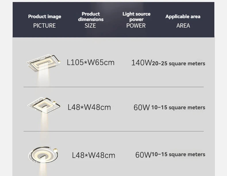 Modern Minimalist LED Ceiling Light for Living Room, 2026 New Model with Starry Sky Projection Effect and Integrated Spotlights