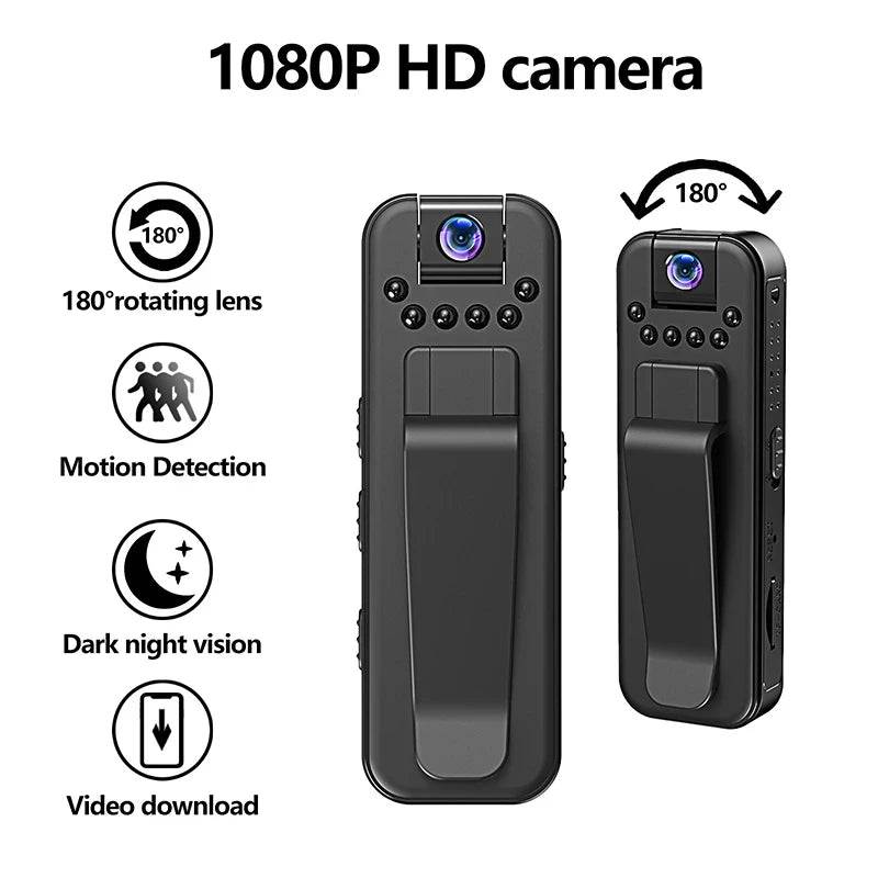 1080P HD Mini Camera Portable Small Digital Video Recorder Surveillance Camcorder Night Vision Video Police BodyCam Infrared