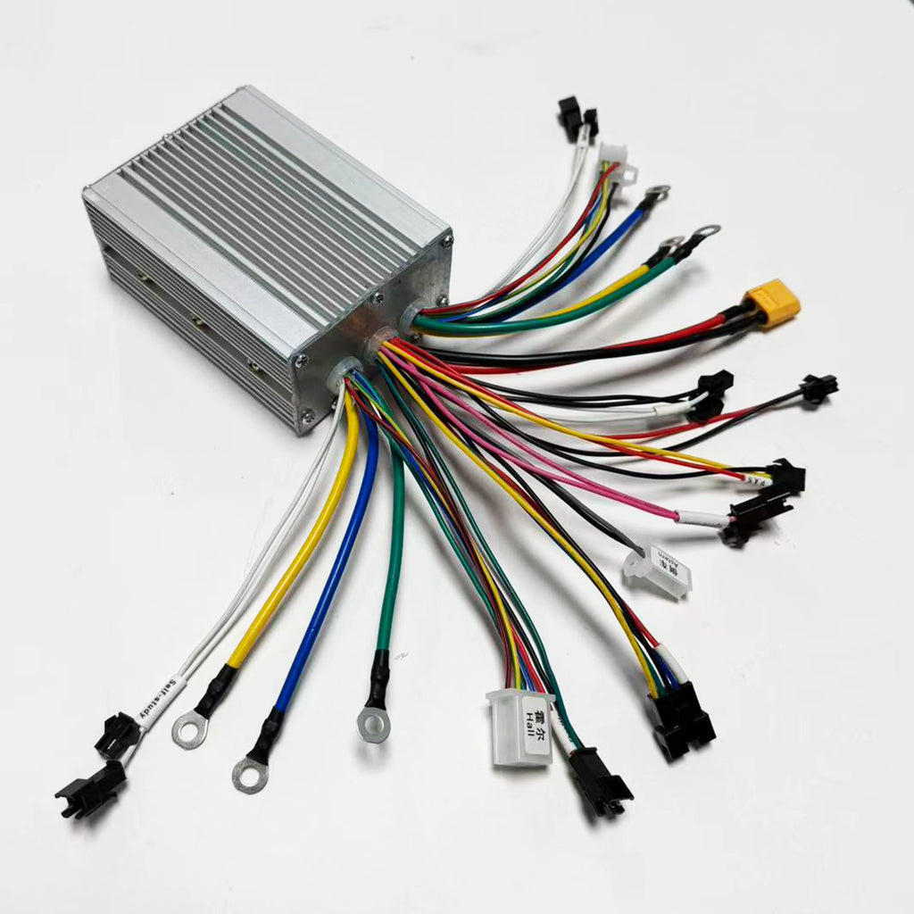 25A+25A Dual Drive 12MOSFET 36V/48V/64V 1000W (500W * 2) Brushless DC Electric Scooter Controller + M5 UART NO.2 LCD for 2 Motor