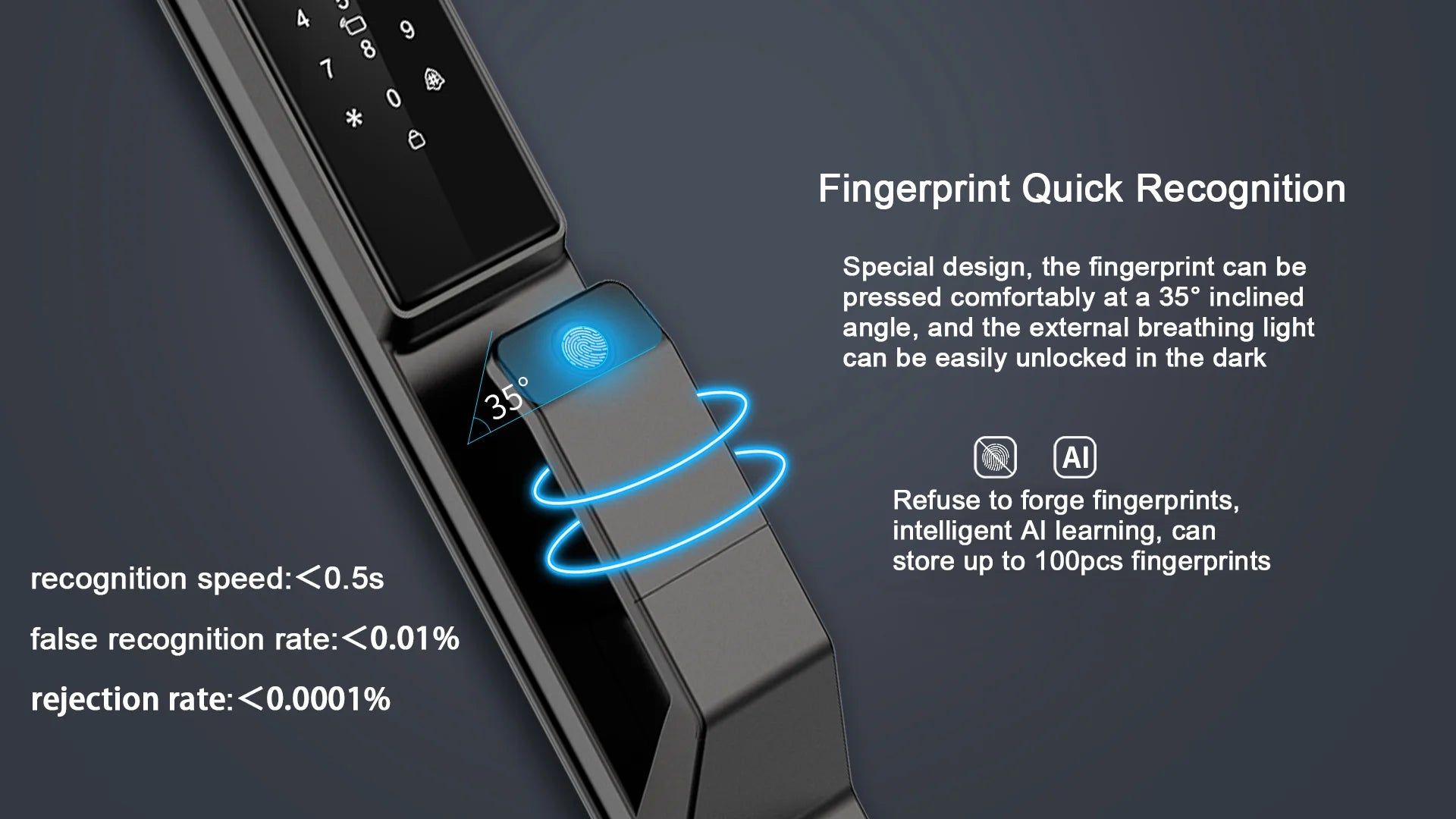 Tuya APP Facial Fingerprint Password With Camera Smart Door Lock Remote Voice Intercom Electronic Door Lock Fully Automatic