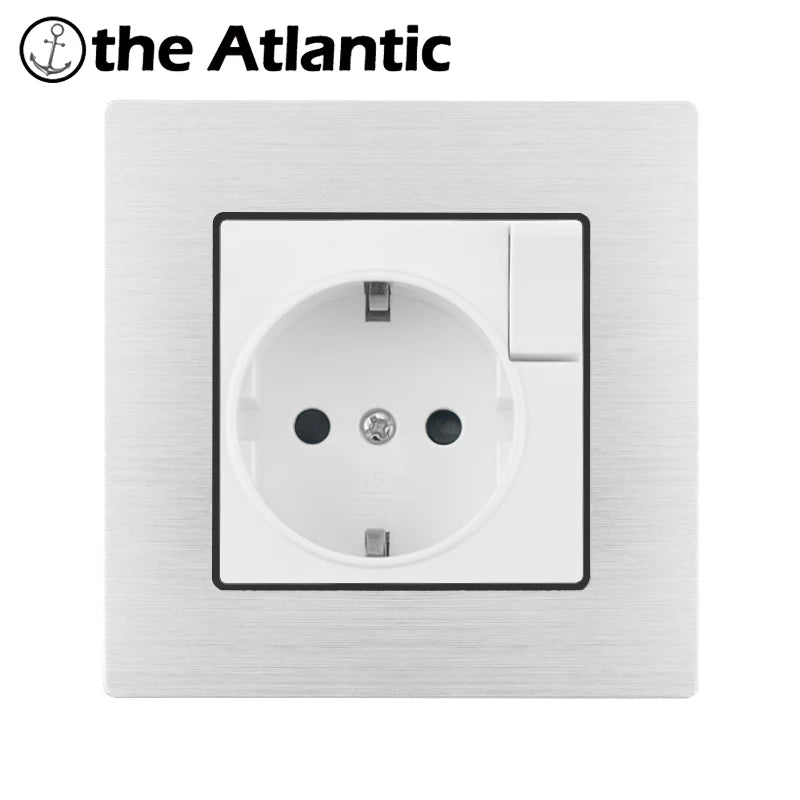 S Series- EU Power Socket Function Module Socket With Switch DIY Socket Accessory Free Combination White Glass /Plastic 250V 16A