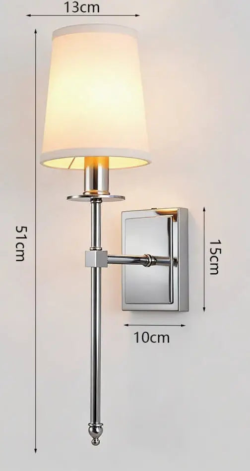 Modern American Led Wall Lamp Decor Bathroom Mirror Light Bedroom Corridor Stairs Cloth Indoor TV Background Decor Light