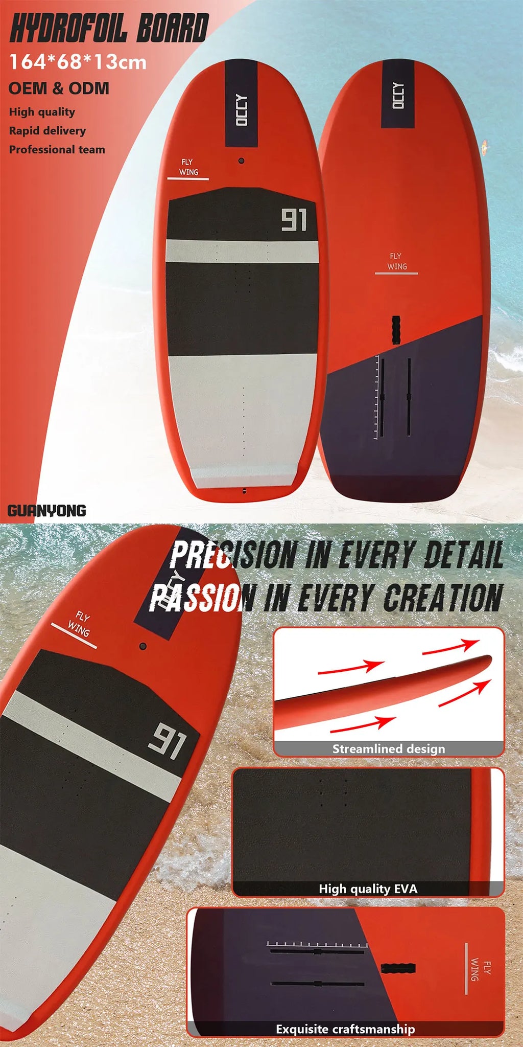 OEM Hard Carbon Surfboard  Foil Pumping Board for Surf Downwind Water Sports sup Paddle Board  Kite Surfing Wing Hydrofoil