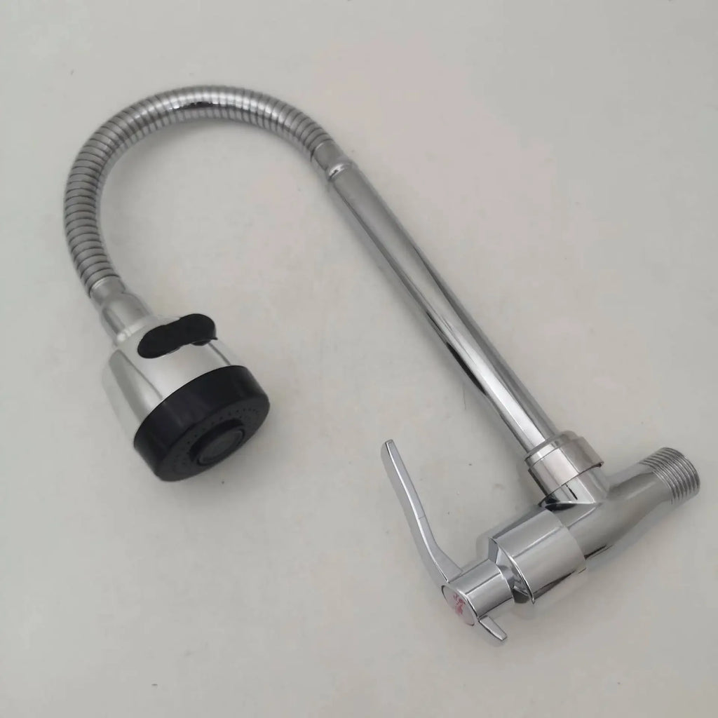 360° Kitchen Wall Mounted Faucet Single Cold Universal Vegetable Basin Faucet Bathroom Stainless Steel Sink Balcony Faucet