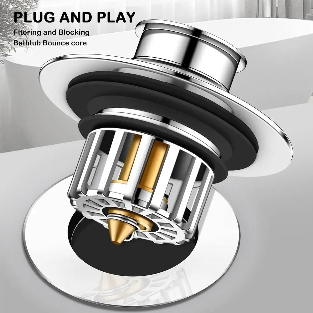 Universal Pop-up Bathtub Stopper Rustproof Anti-clogging Bathtub Drain Stopper Sturdy Drain Protector Drain Plug