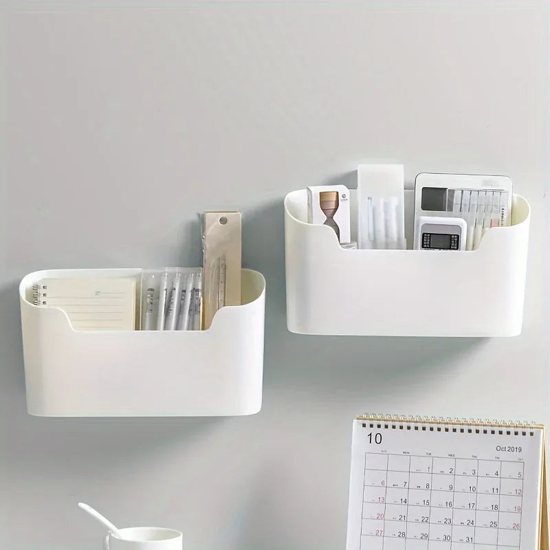1pc Multi-Purpose Wall-Mounted Storage Box for Home and Office - Space-Saving Cabinet Door Organizer for Kitchen, Bathroom,
