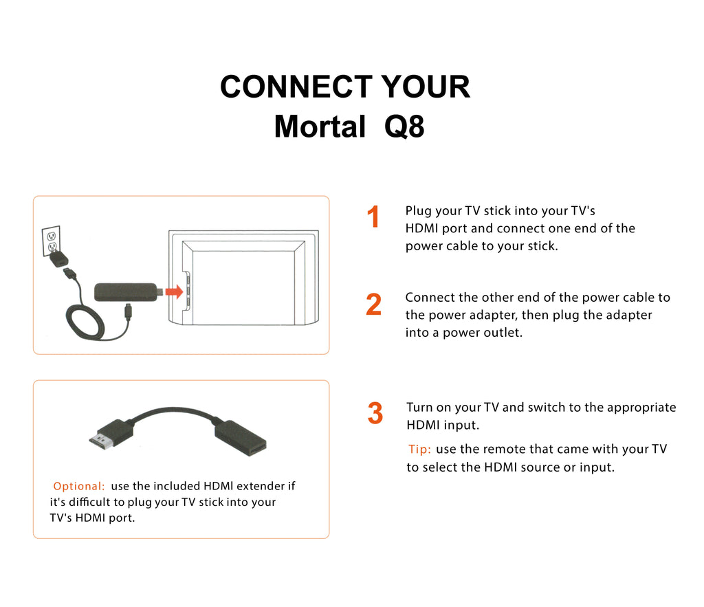 Mortal Q8 Android14 TV stick WIFI6 Voice Control TV stick  8K video RK3518 Netflix YouTube Tv box Free Live TV Streaming