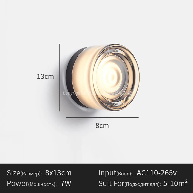 Postmodern Light Luxury Wall Lamp Nordic Minimalist Bedroom Living Room Creative Hallway Foyer Bedside Homestay Ceiling Light
