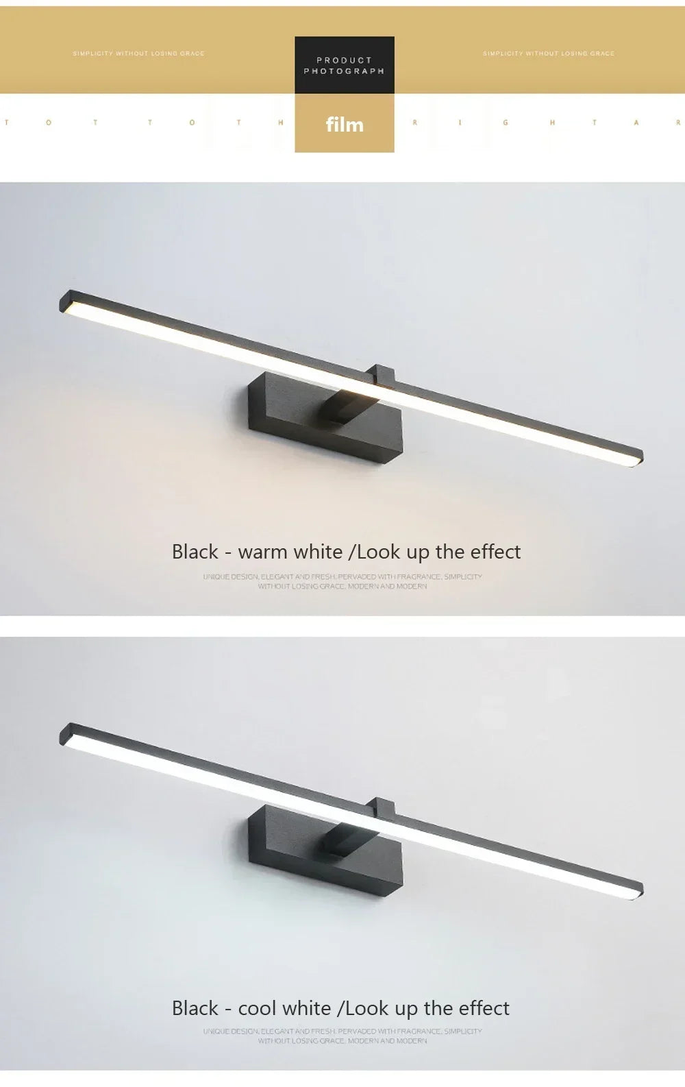 Modern LED Vanity Mirror Wall Light for Bathroom Makeup Mirror Headlamp Indoor Lighting Fixture Sconce Decor