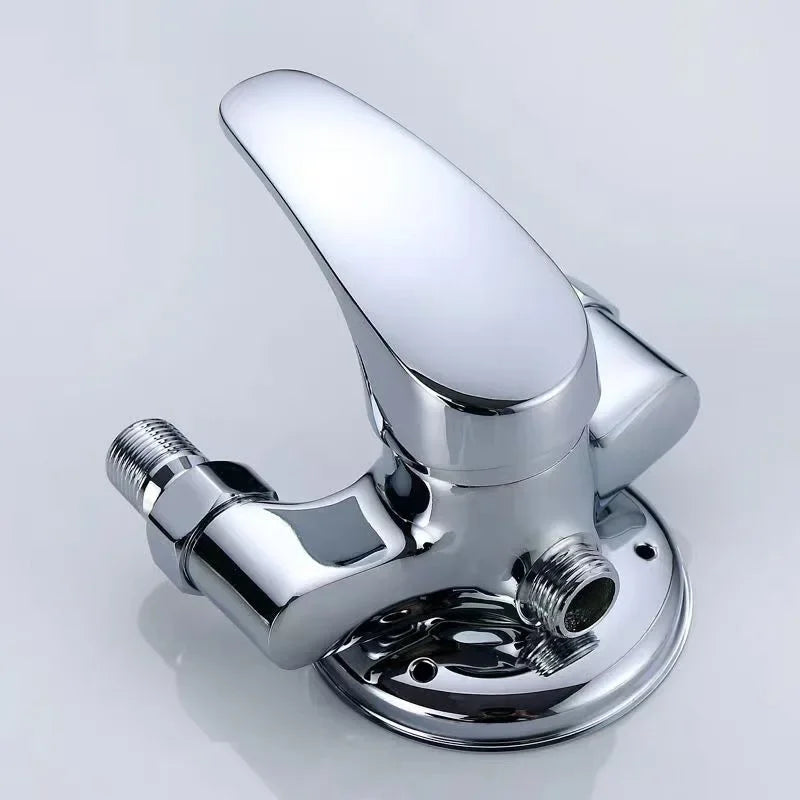 Universal Bath Shower Mixer Taps Deck Mounted Chrome Valve Hot And Cold Mixing Valve Replacement Bathroom Shower Accessories