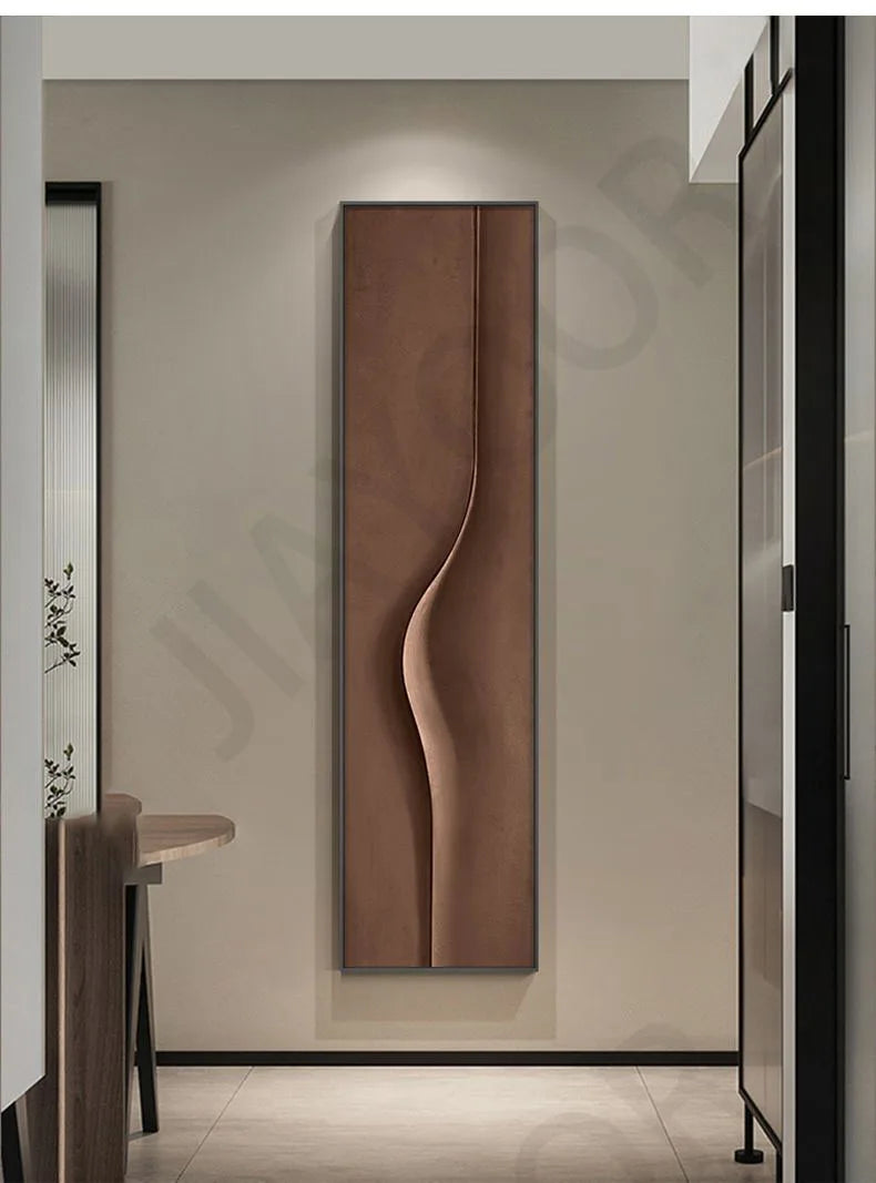 Modern Light Luxury Corridor Hanging Painting Interior Entrance Decoration  Simple Abstract Long Strip Vertical LED Wall Lamp