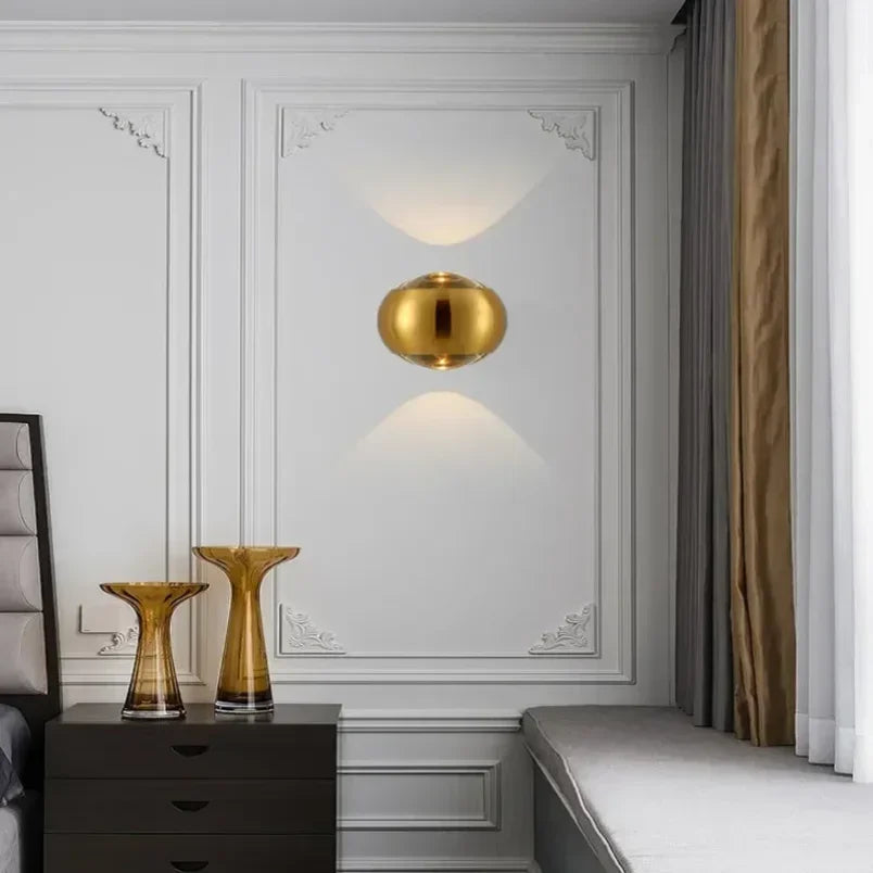 Luxury Art Aluminum Wall Light Glass Decoration Wall Lamp for Living Dining Room Bedroom Corridor Staircase Home Decor Sconce