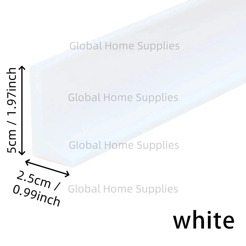 Shower Threshold Water Guard Dam Bottom Seal for Bathroom Glass Shower Door Strip Dry and Wet Separation Caulk Seal Edge Tape