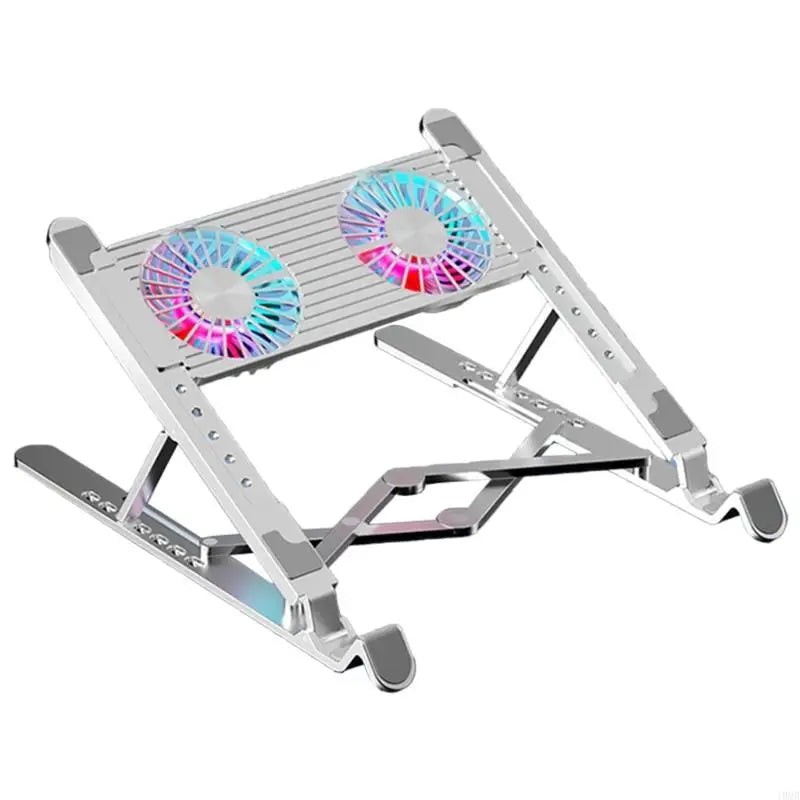LED Laptop Cooling Pad Gaming Laptop Coolers Laptop Fan Cooling Stand with Quiet Cooling Fan Folding Bracket for Laptop
