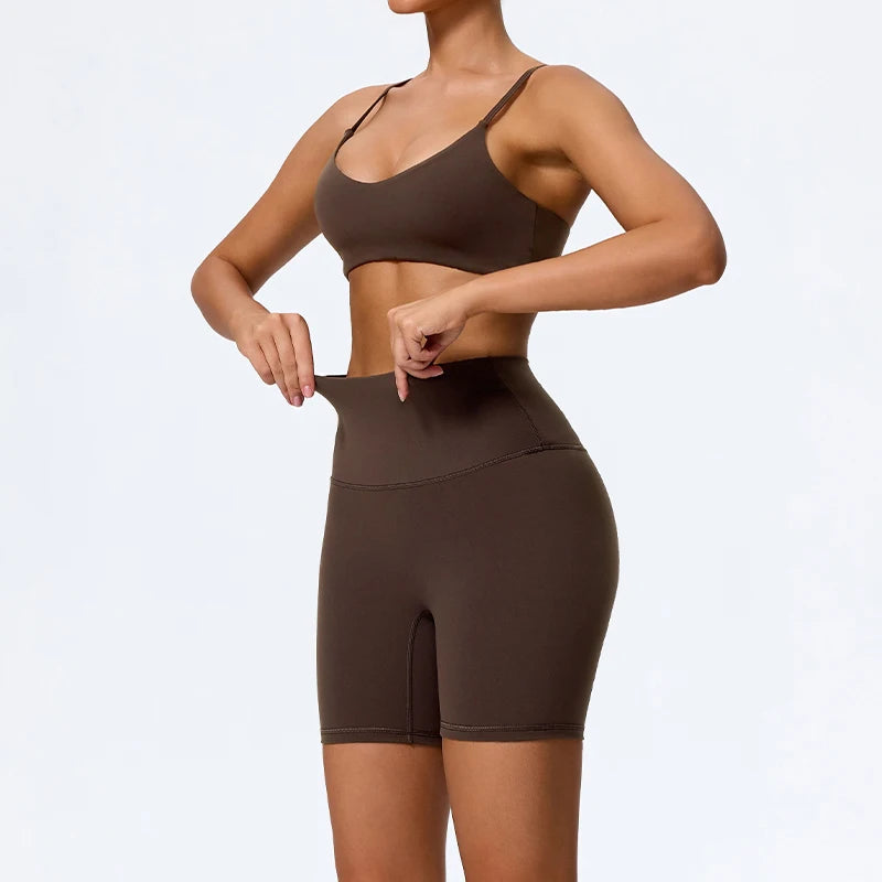 Ctenkevet Summer Women 2Pcs Sleeveless Sports Set Female Gym Two-piece Yoga Set High Waist Breathable legging Sportswear Women