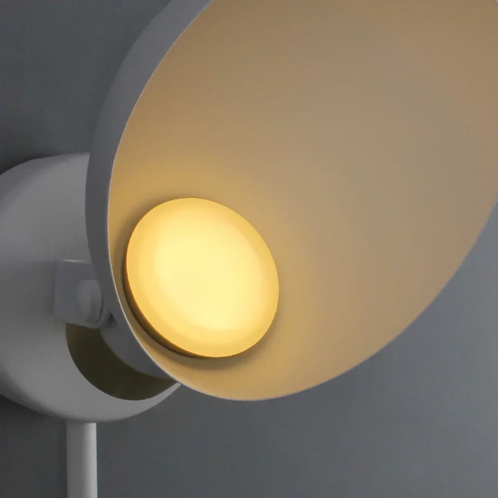 LED Wall Light Replaceable E14 Bulb With Pull Chain Switch Matte Metal Directional Wall Lamp For Bedside Living Room Hotel