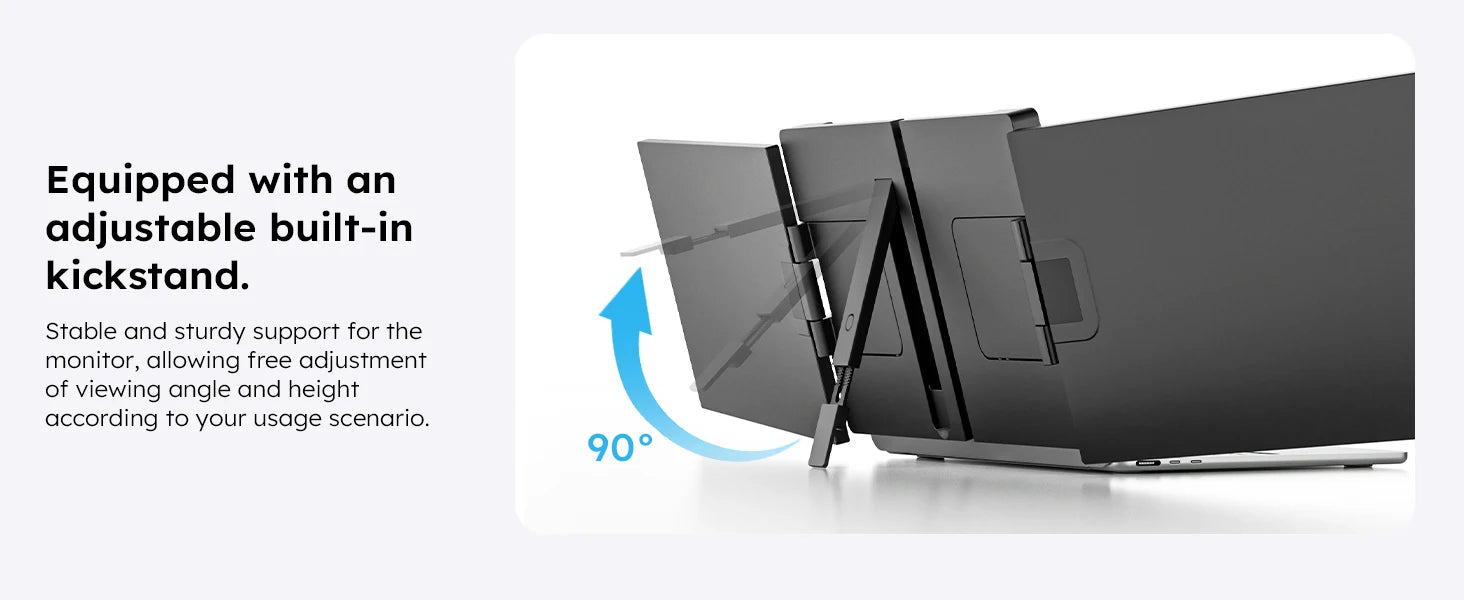 15.6inch Triple Screen Extender For Laptops 1080P FHD IPS Portable Dual External Monitors For Macbook Windows Extension 13-17"