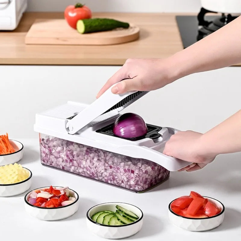 Kitchen Vegetable Chopper Dicing Fruit Cutter Grater Chopping Onion Dicing Tool Garlic Press Cooking Cutting Kitchen Gadgets