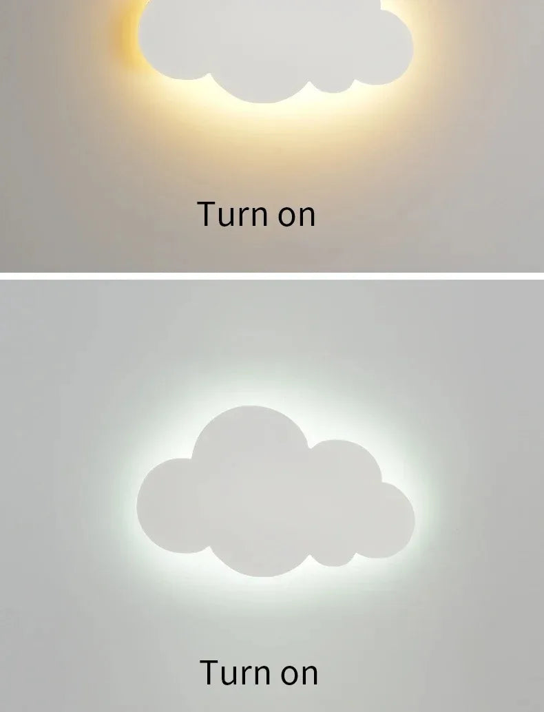 LED Cloud Wall Lamp Touch Control Dimmable Modern Wall Light for Kids Children's Bedroom Living Room Decor 220v