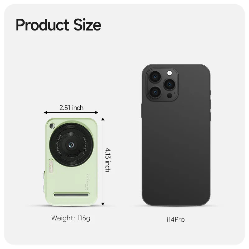 4K Digital Camera Autofocus Vlogging Camera HD 48MP with 2.4" Large Screen Camera for Photography for Kid Students Adult Gift