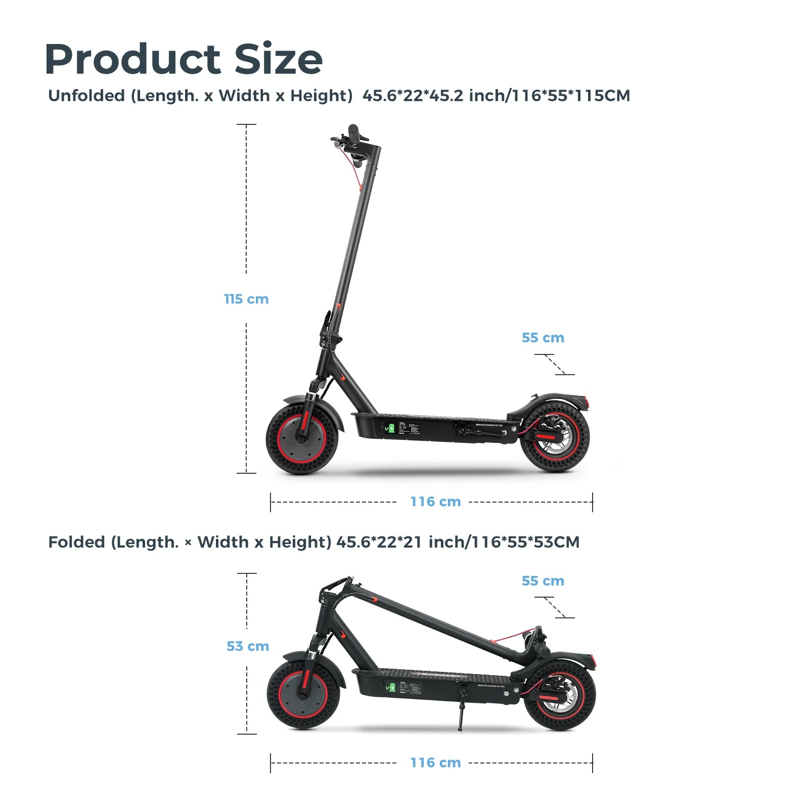 ISCOOTER I9MAX Adult E-Scooter 500W Motor E-Scooter 36V10AH Battery E Scooter 10 Inch Solid Tires Electric Scooter