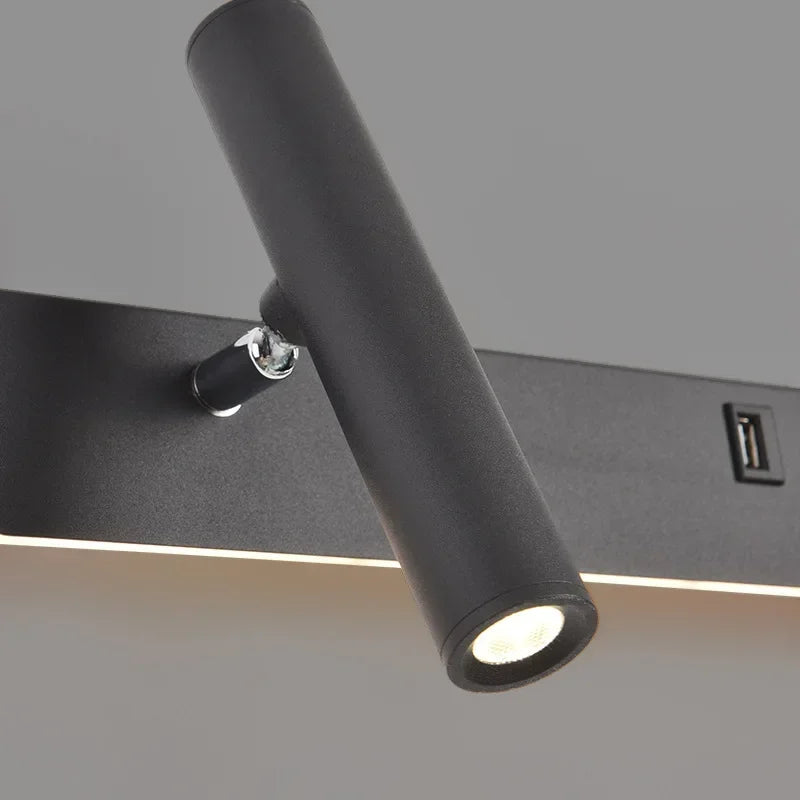 Led Wall Lights With Switch USB Rotatable Adjustable Reading Spotlight Bedroom Bedside Foyer Corridor Indoor Decor Wall Lamp