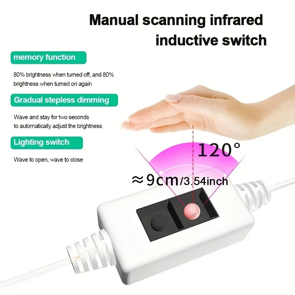 5V LED Light Strip Smart Dimmer Gesture Sensor Switch Control Easy to install Suitable For Living Room,Cupboard,Bedroom Lighting