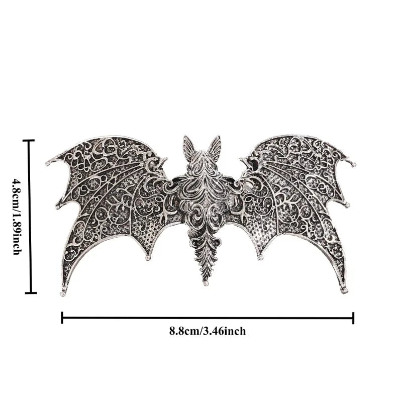 1pc Viking Retro Gothic Bat Women's Hair Clip Personalized Fashion Multi functional Party Hair Accessories Perfect Gift Choice