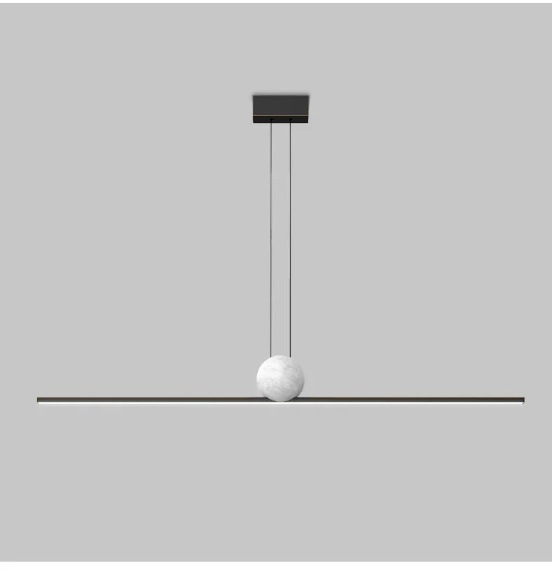 Italian Minimalist Restaurant Chandelier, Modern Light Luxury Exhibition Hall, Island Bar Counter, Straight Strip Lighting Fixtu
