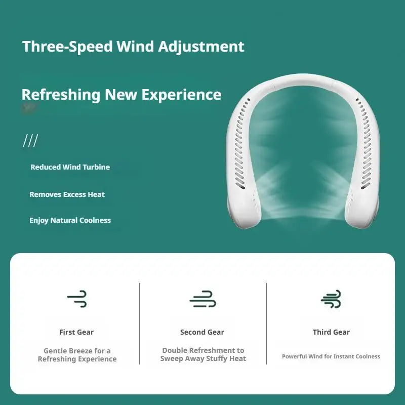 Hanging Neck Fan For Outdoor Portable Cooling Lazy Person Mini Hanging Neck Small Fan Bladeless Small Fan