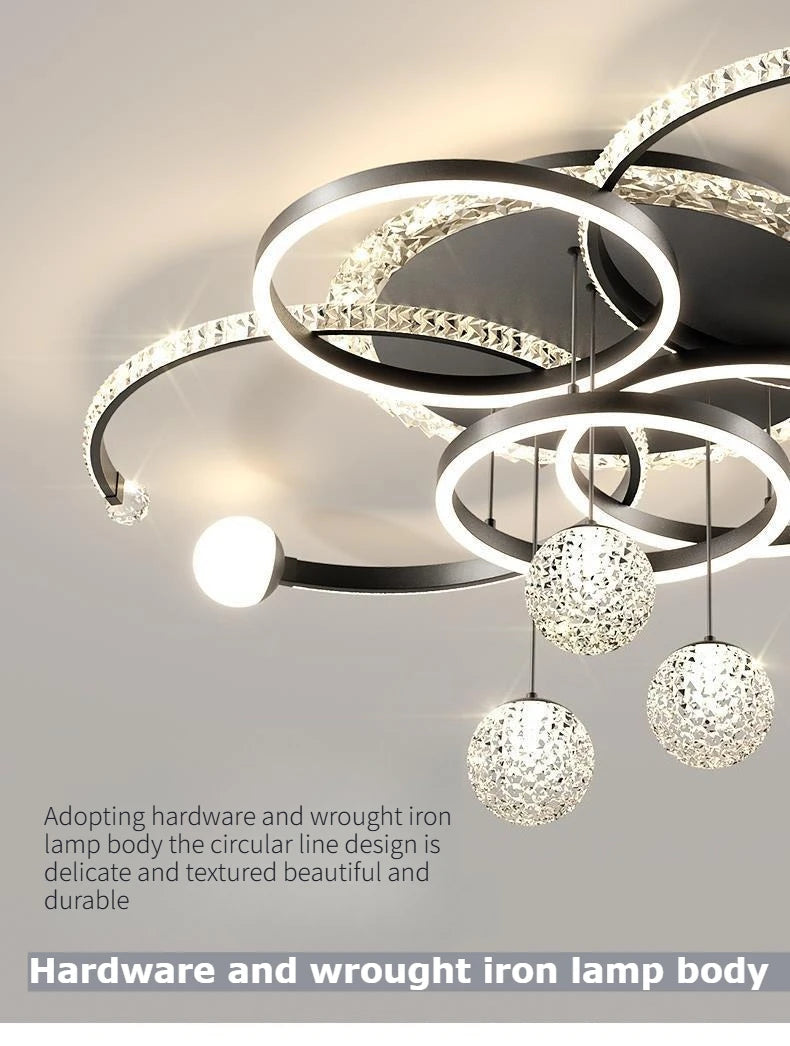 Modern Light Luxury Master Bedroom Pendant Lamp LED Creative Restaurant Lamp Villa Bedroom Interior Decoration Lighting Fixtures